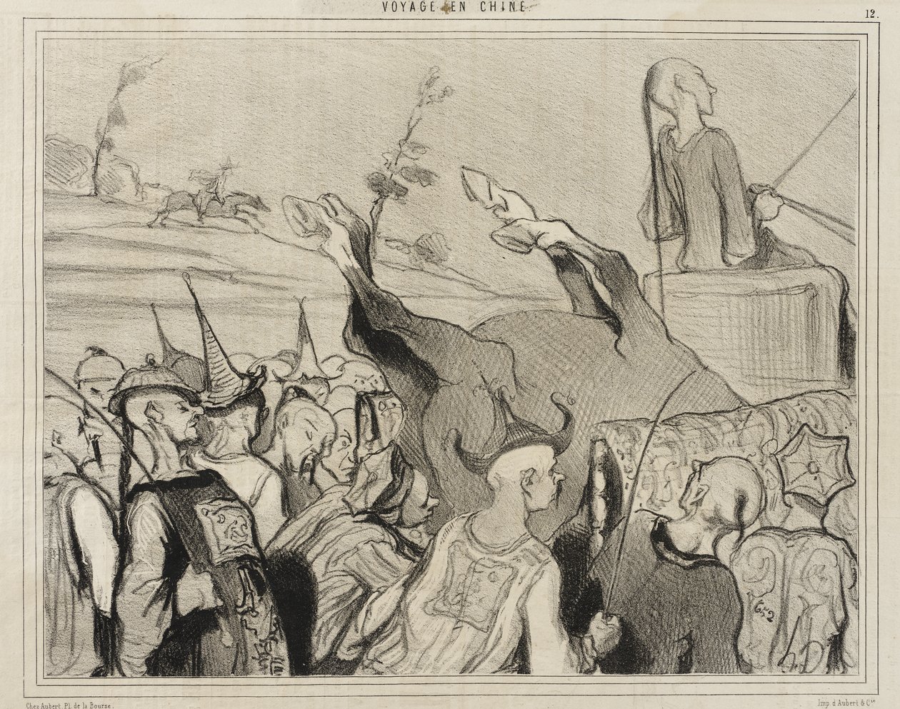 Hästkapplöpningar av Honoré Daumier