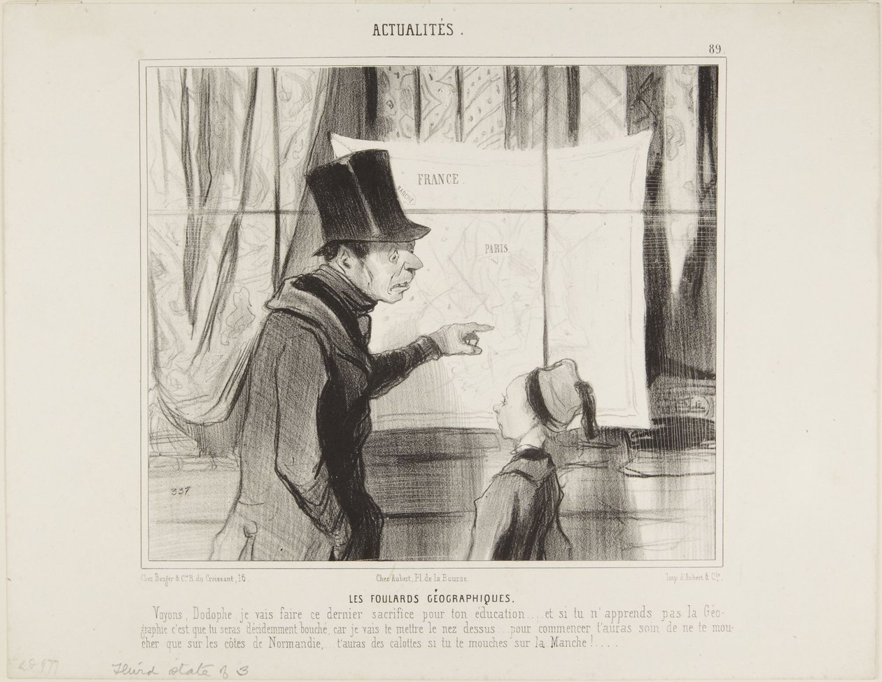 De geografiska schalarna av Honoré Daumier