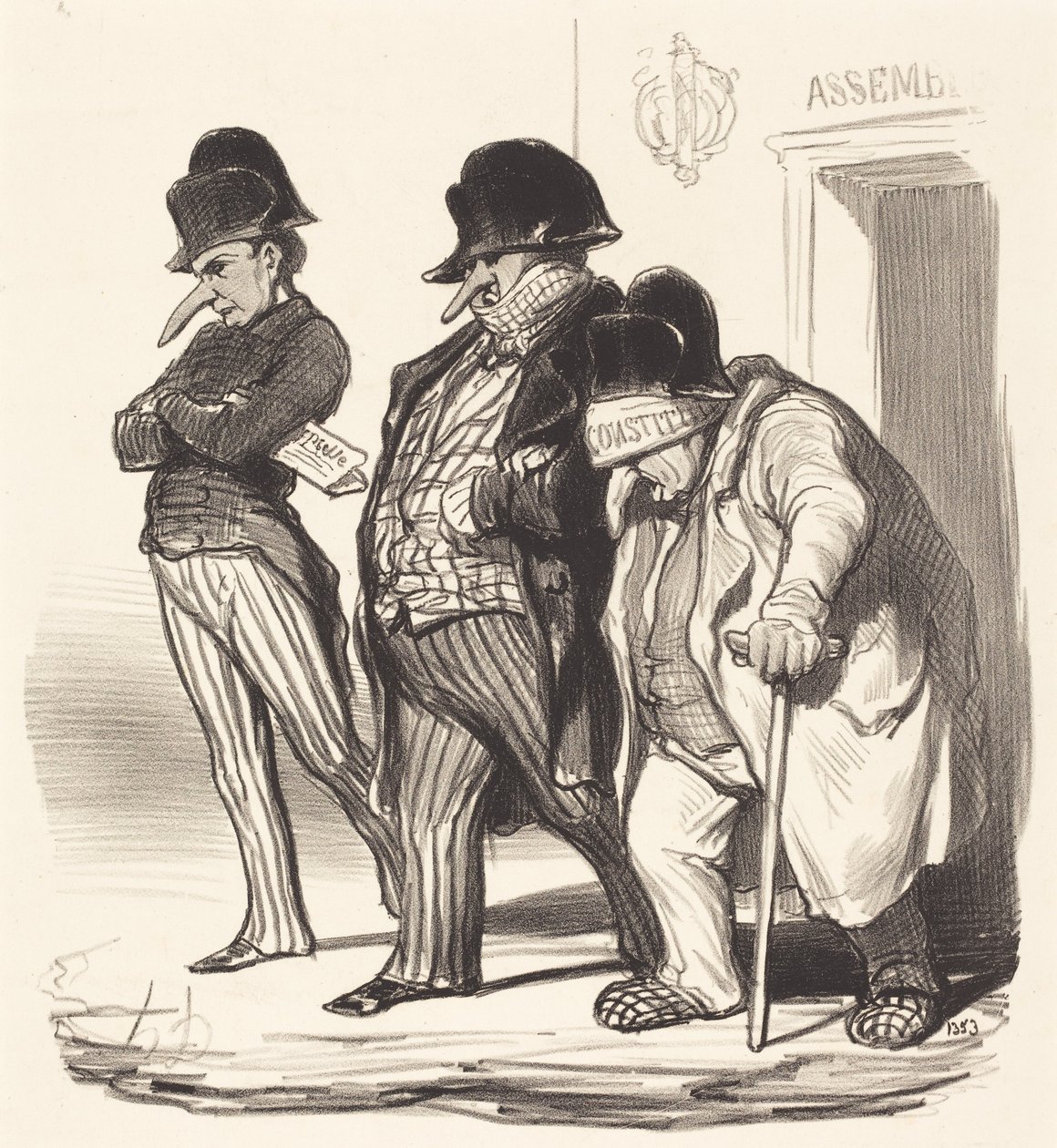 De napoleonska tidningarna lämnar nationalförsamlingen... av Honoré Daumier