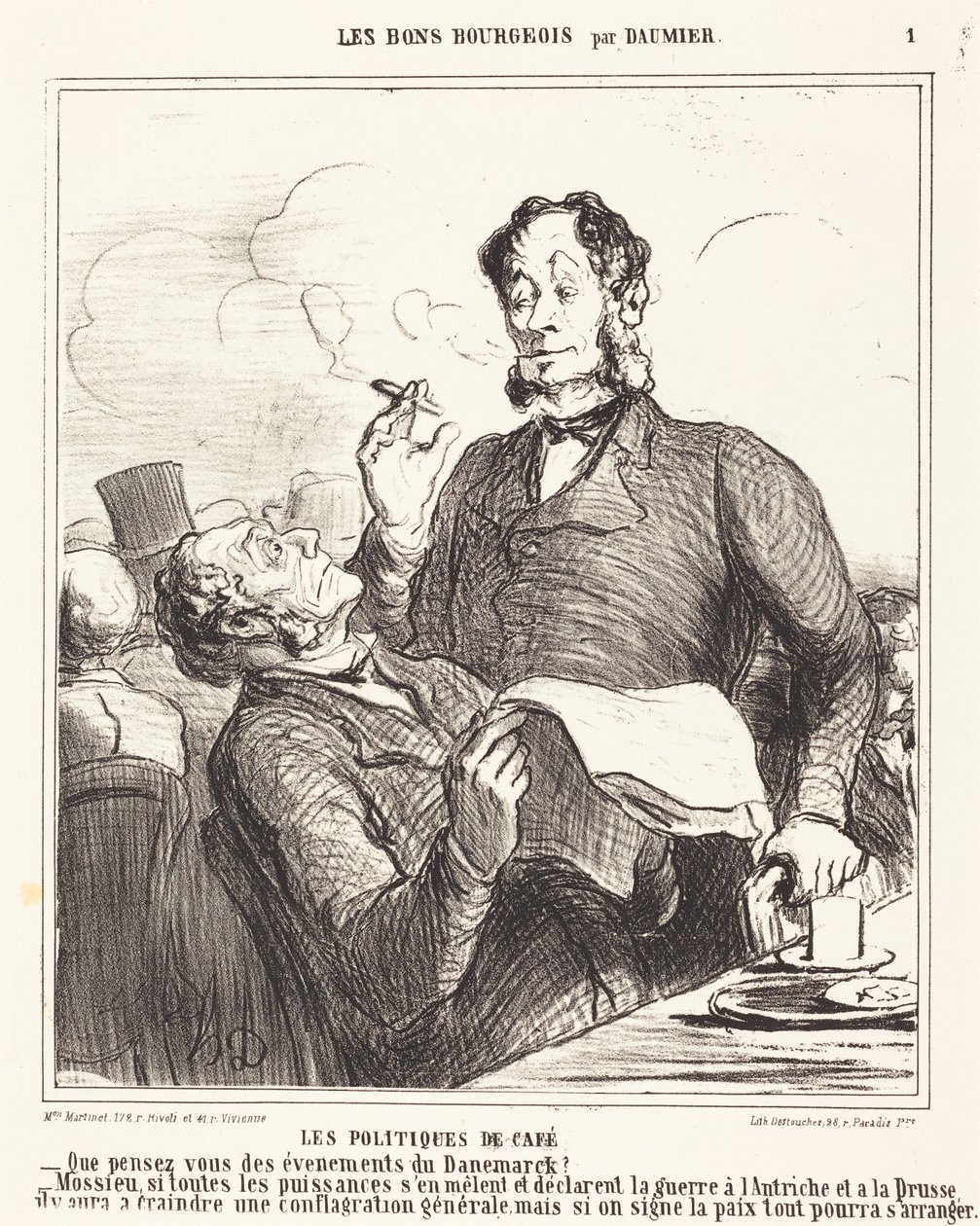 Kafépolitikerna av Honoré Daumier