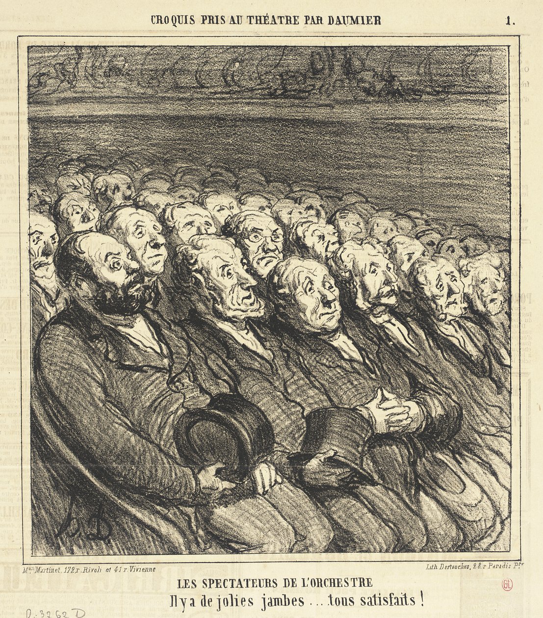 Orkesterns åskådare av Honoré Daumier