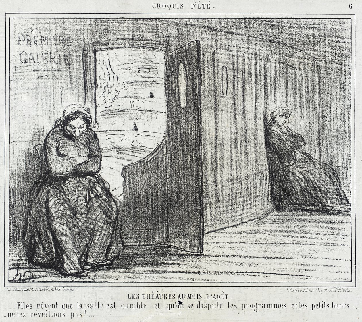 Teatrarna i augusti av Honoré Daumier
