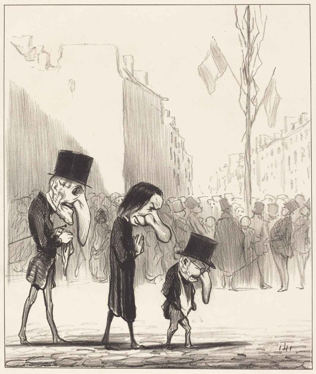 De tre små helgonen av Honoré Daumier