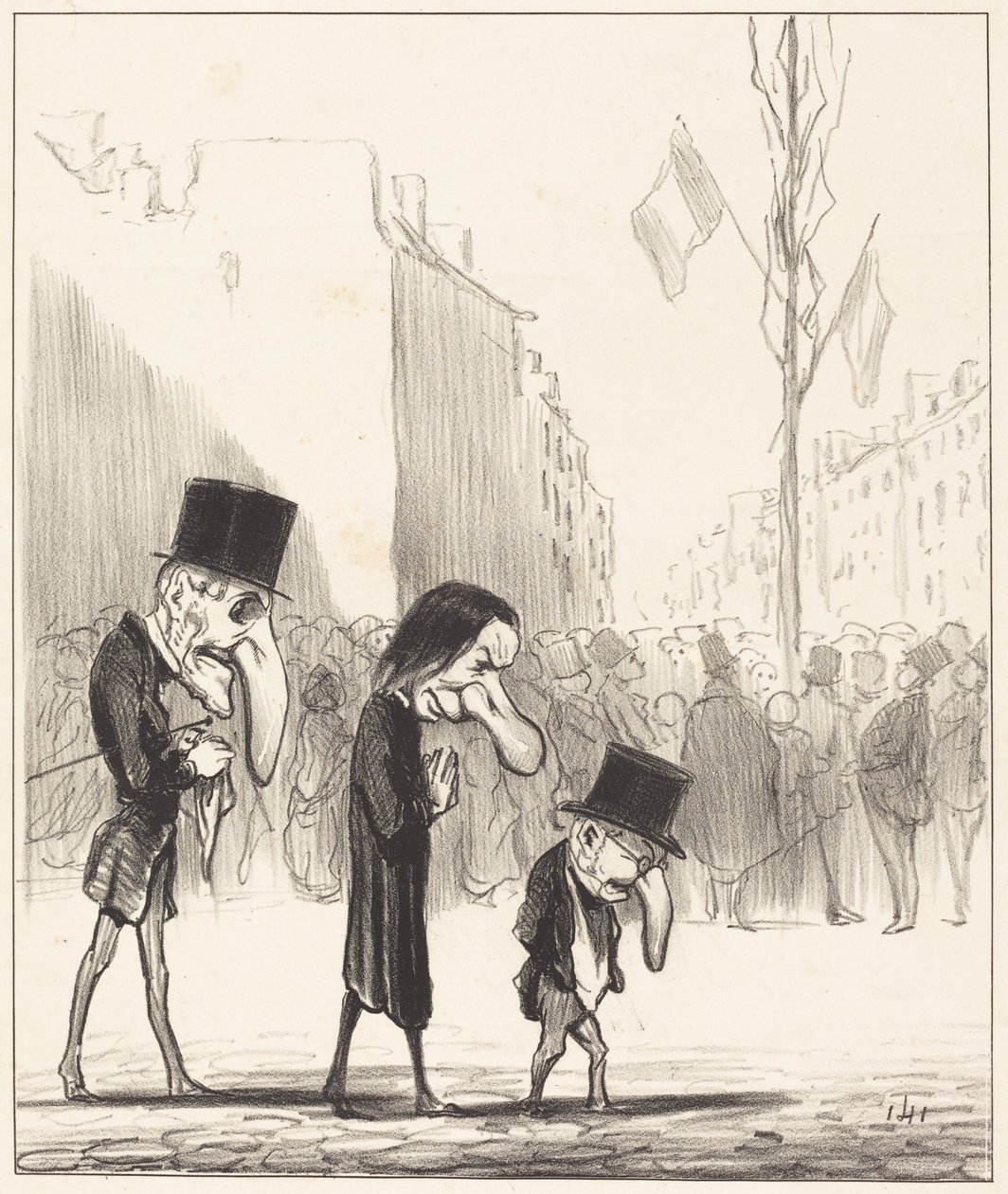 De tre små helgonen av Honoré Daumier