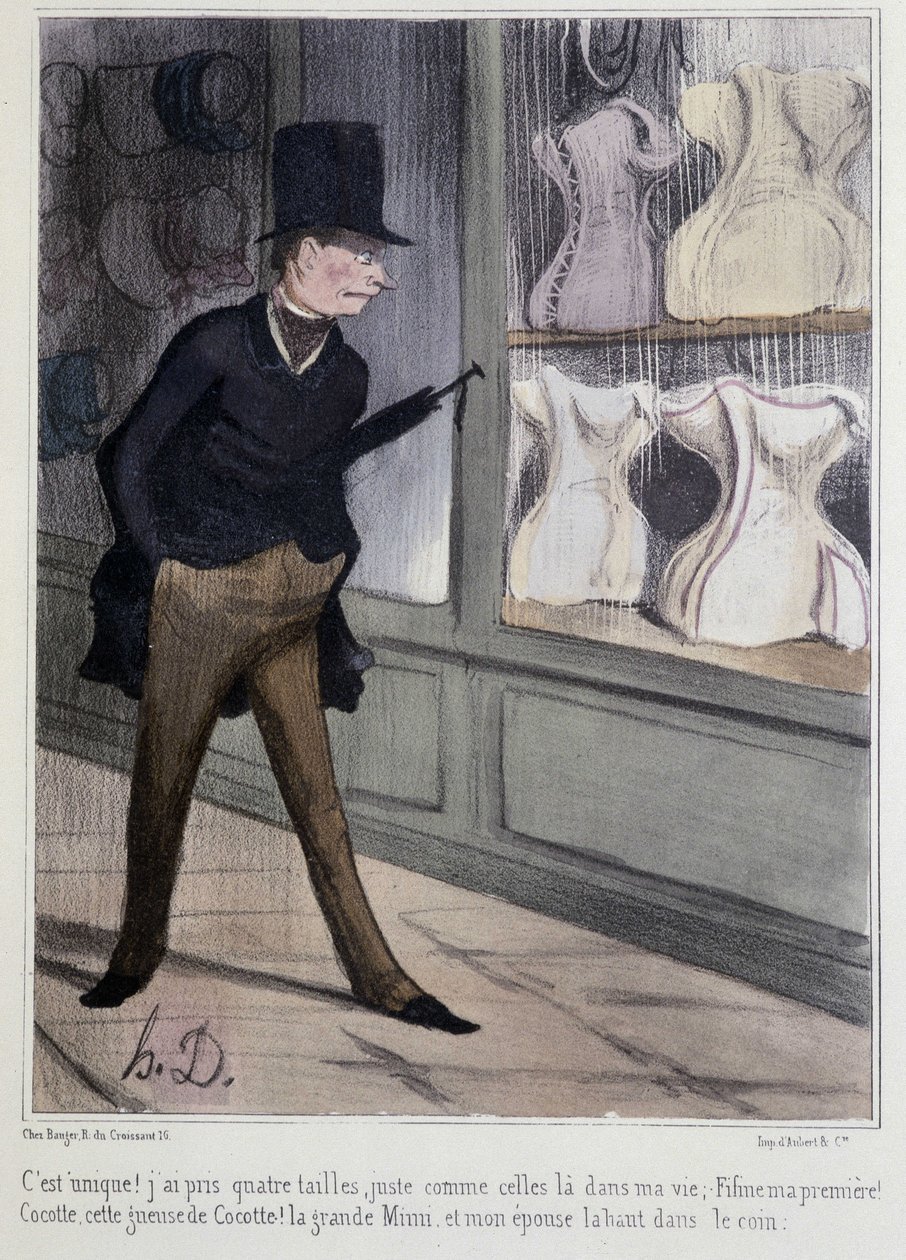 Les korsetter - av Daumier av Honoré Daumier