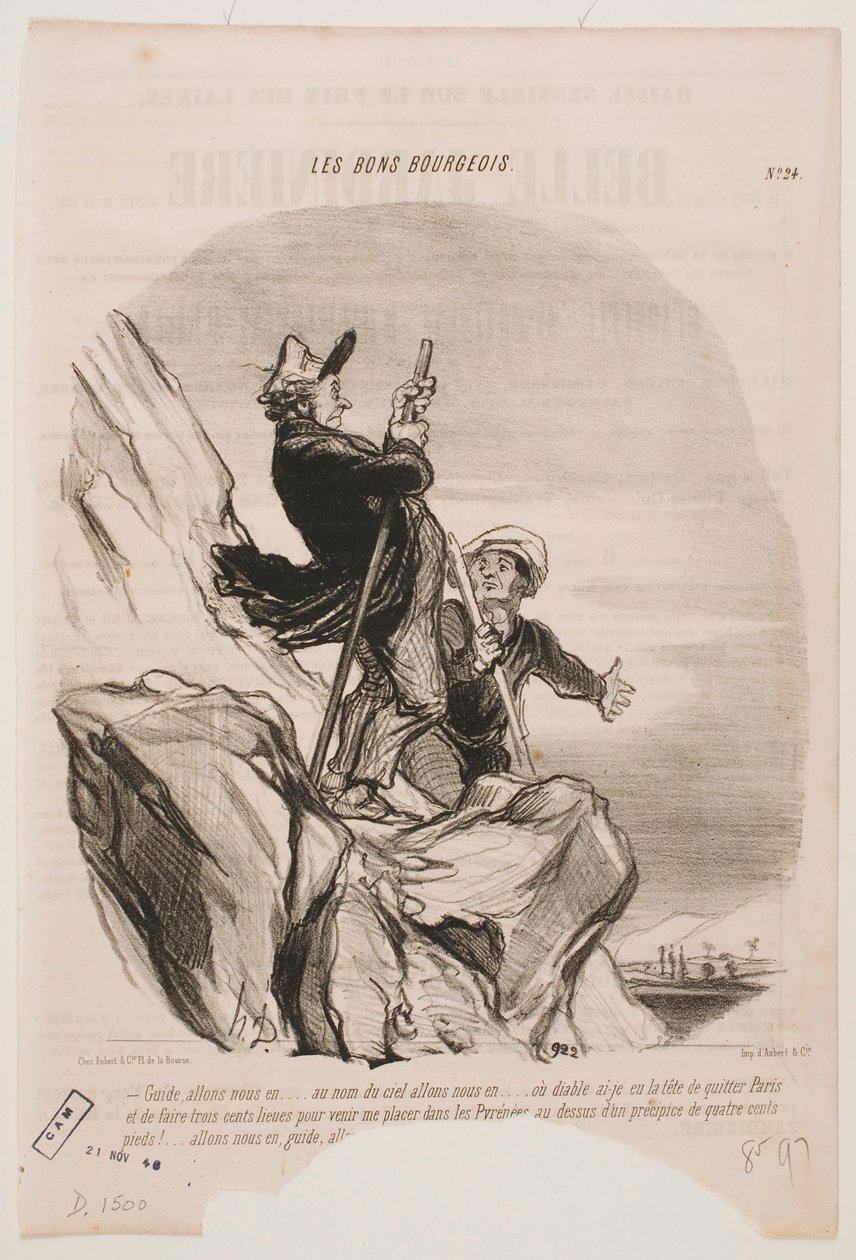 Låt oss komma härifrån, vägvisare, låt oss gå. av Honoré Daumier
