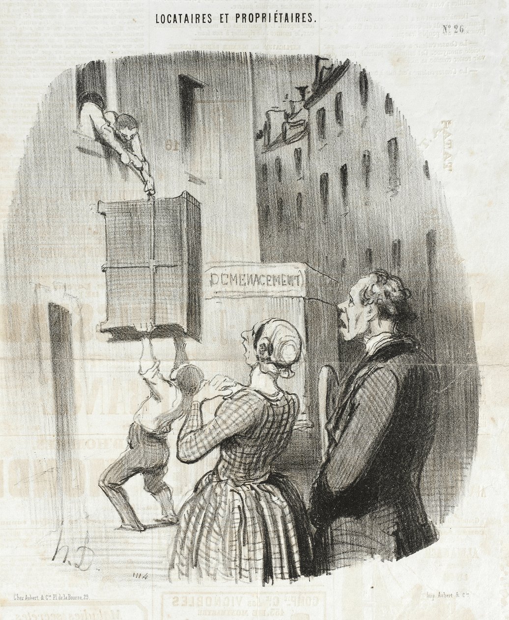 Nattugglor till hyresgäster av Honoré Daumier