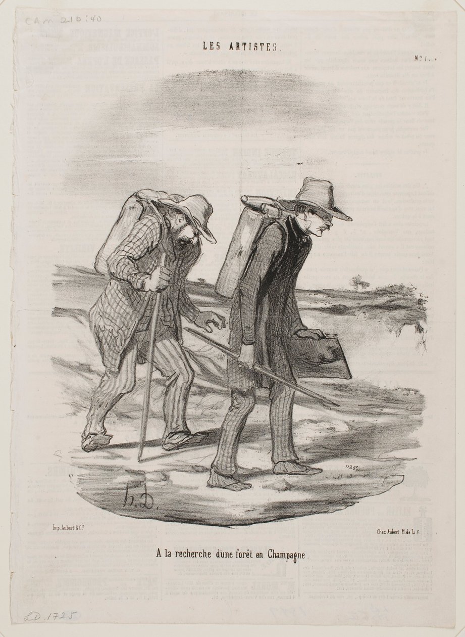 På jakt efter en skog i Champagne av Honoré Daumier
