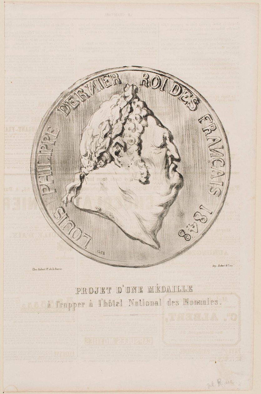 Louis-Philippe, Frankrikes siste kung 1848 av Honoré Daumier