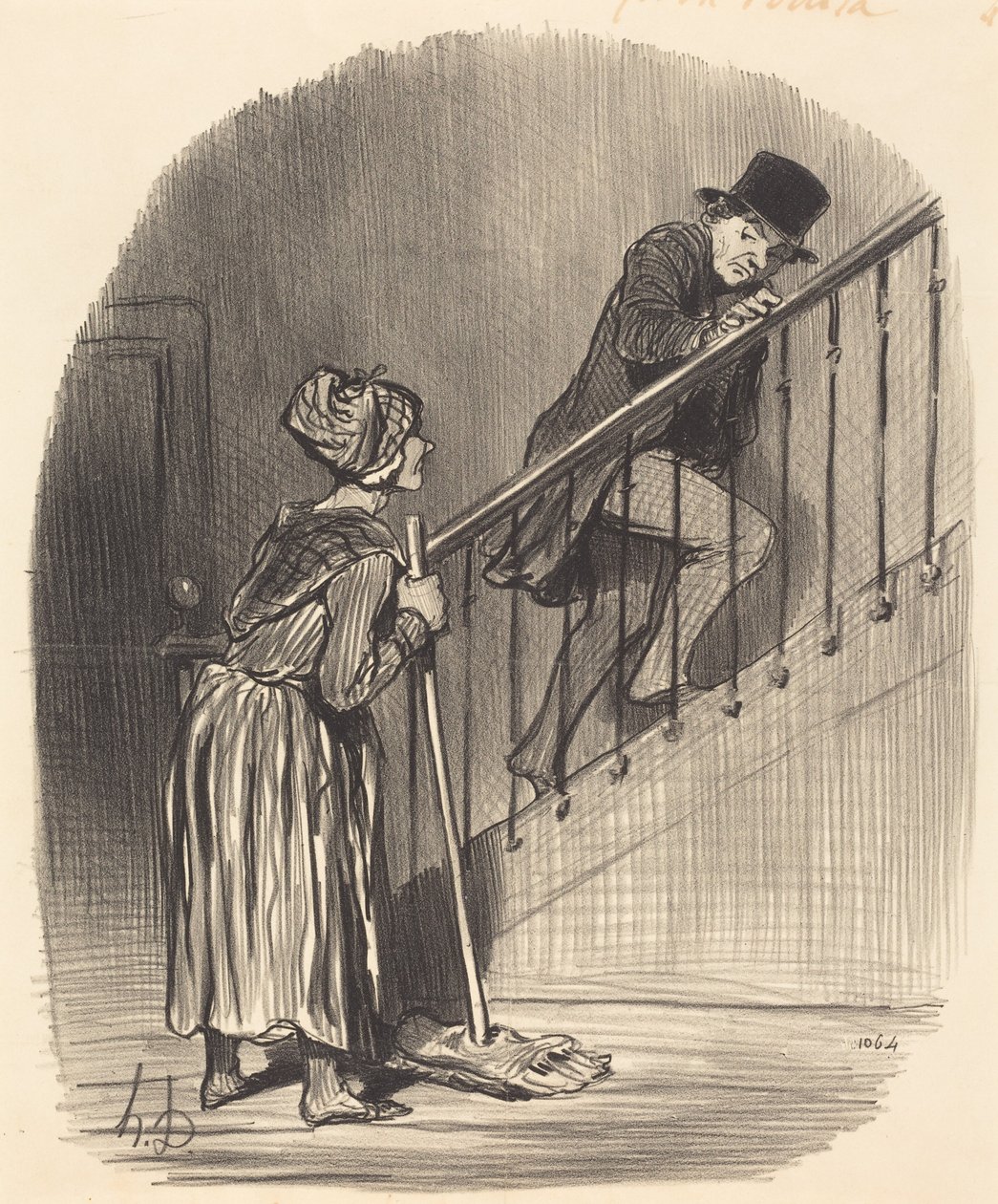 Är min fru hemma av Honoré Daumier