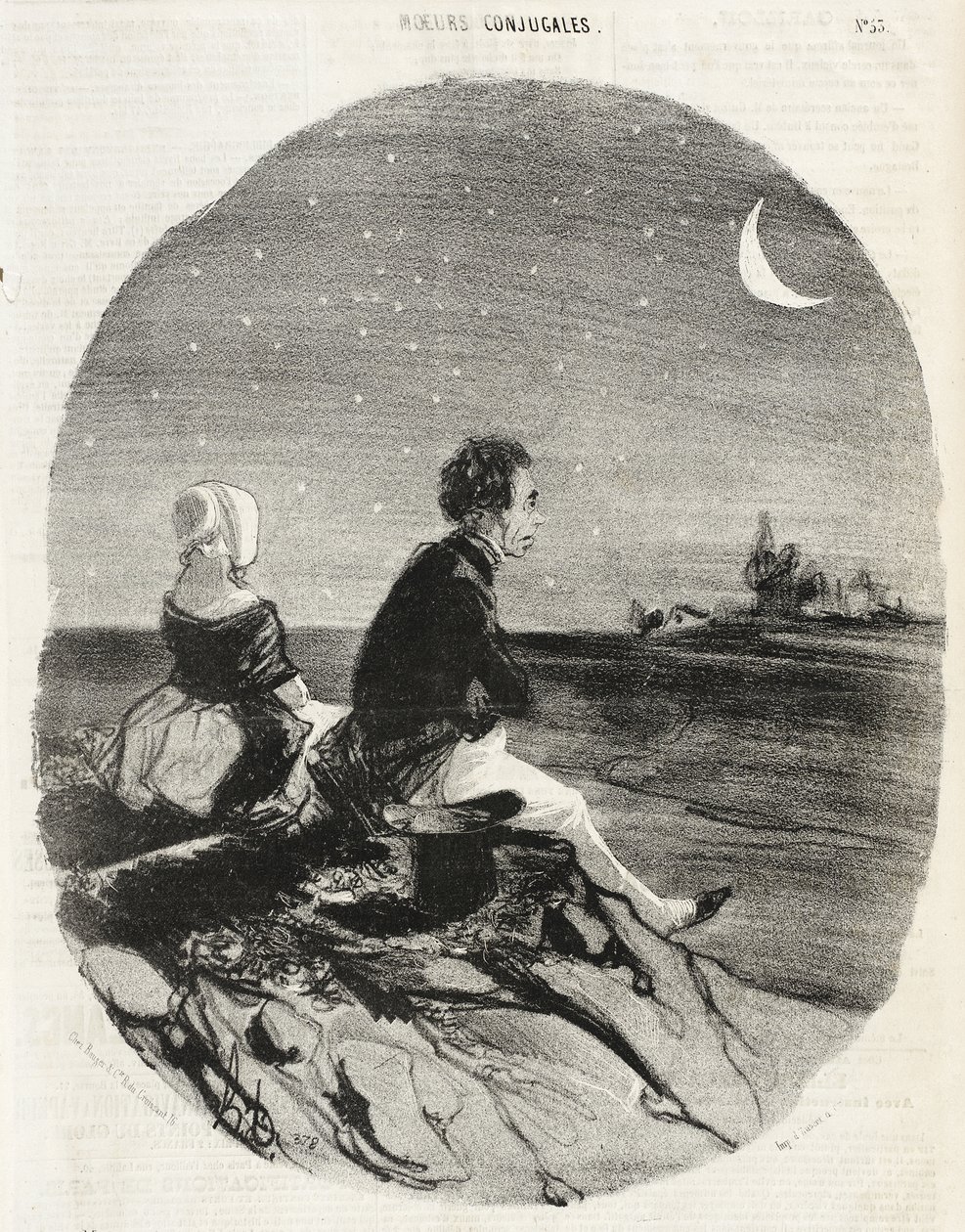 Madame Anastasie Boujot är av första rang... av Honoré Daumier