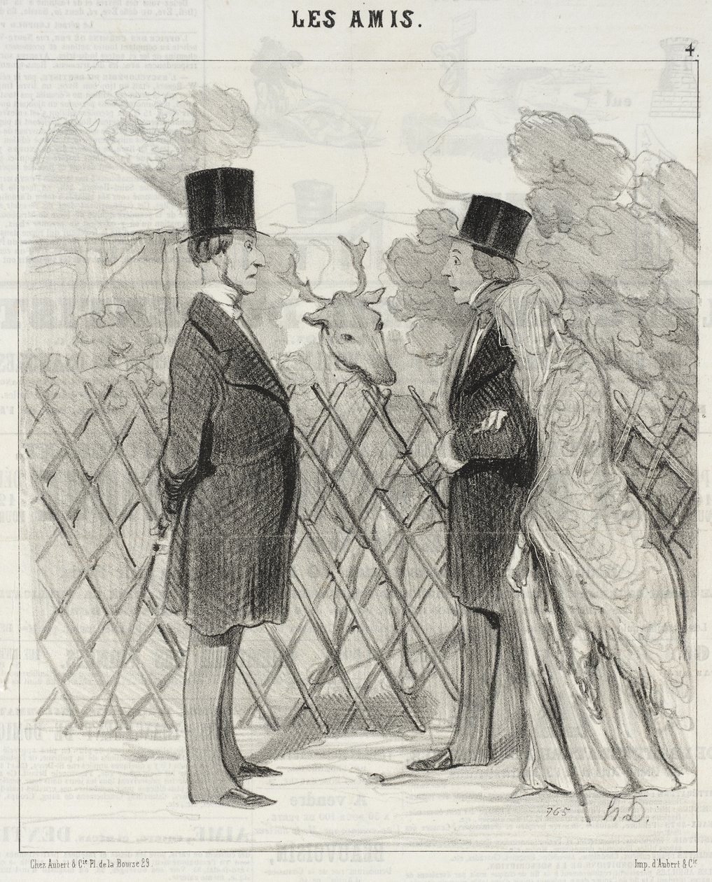 Madame Cabassol promenerar... av Honoré Daumier