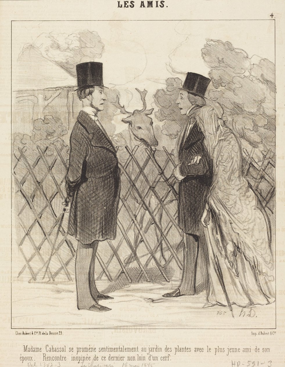 Madame Cabassol promenerar... av Honoré Daumier