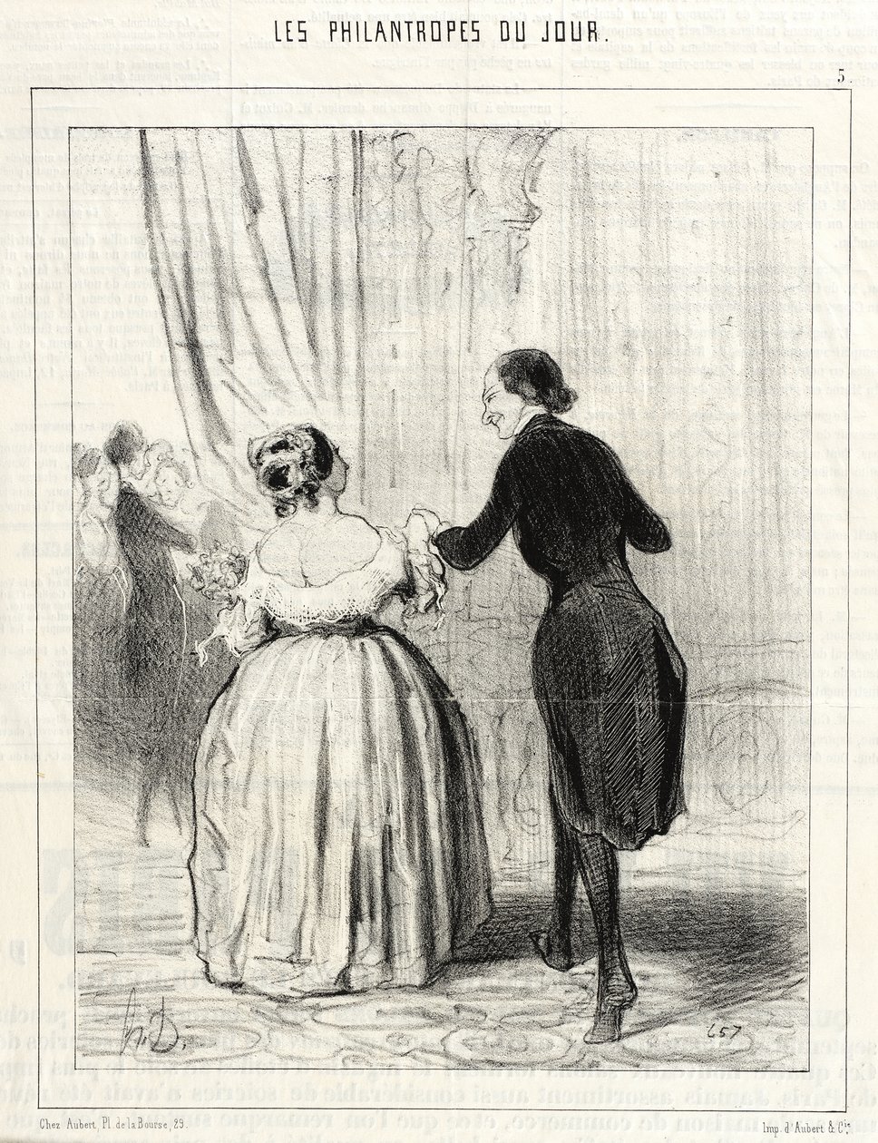 Madame ... det räcker inte att ha dansat till förmån för dessa stackars polacker ... av Honoré Daumier