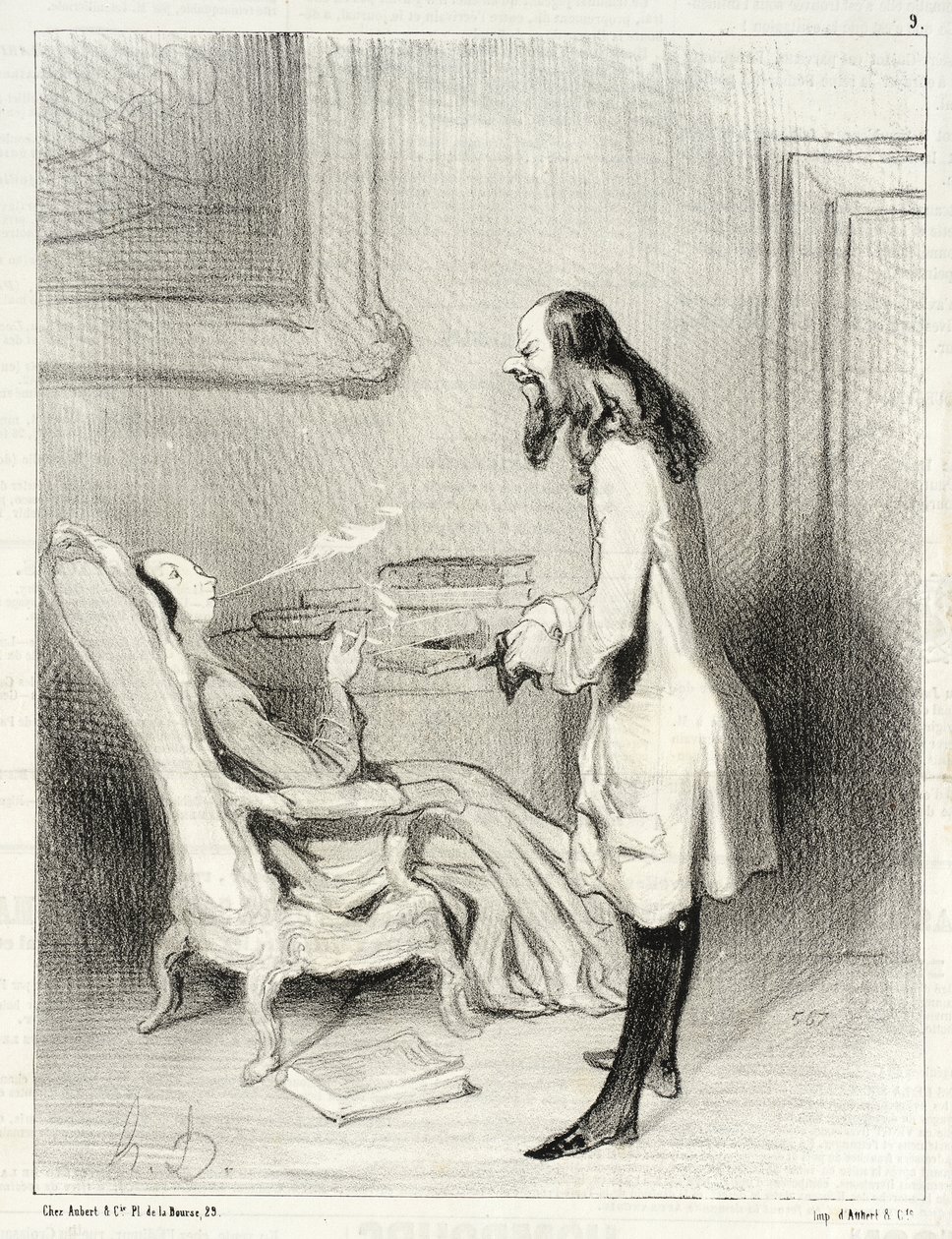 Madame, vad tycker ni om denna cigarrett? av Honoré Daumier