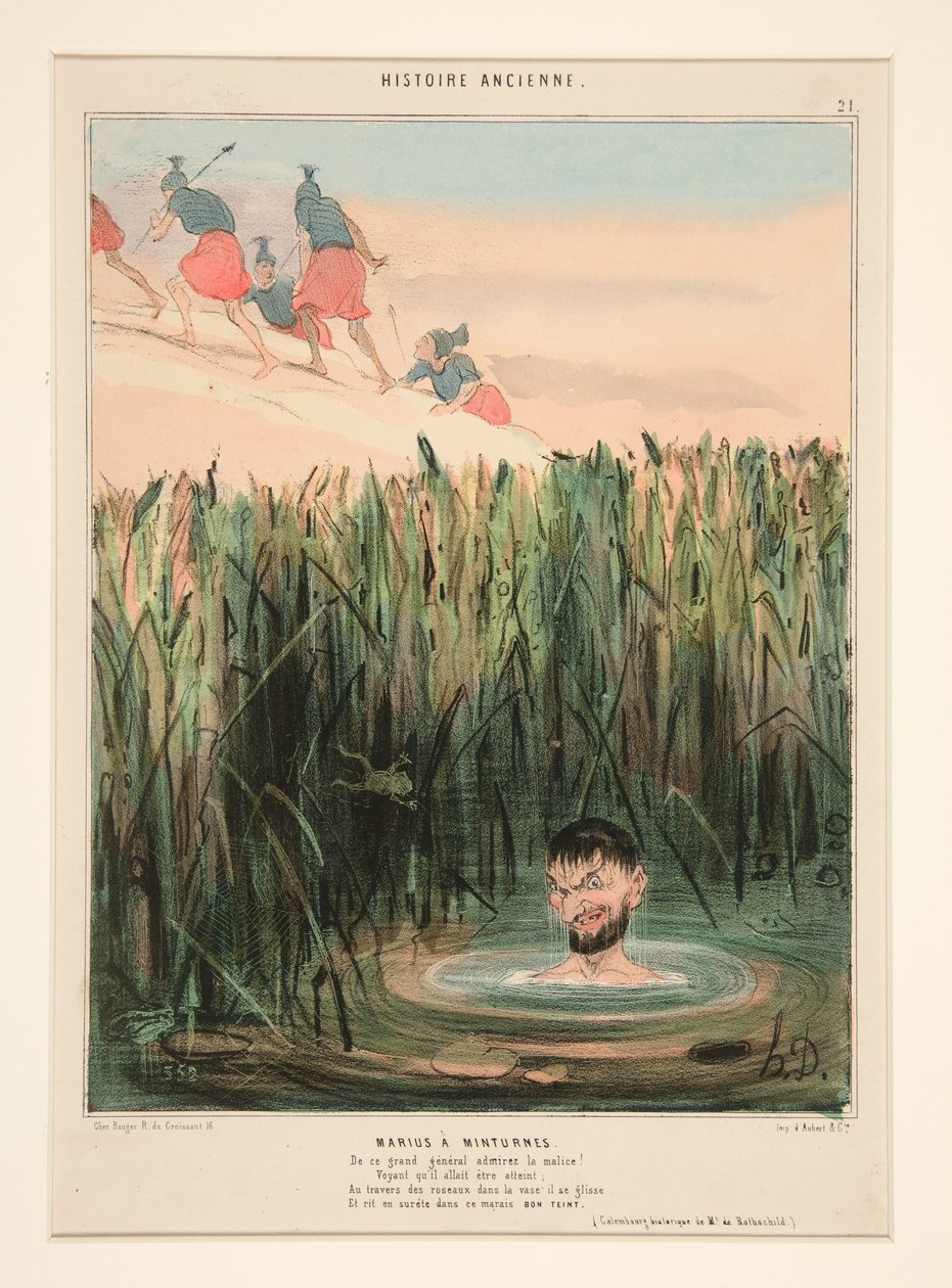 Marius i Minturnae. Beundra denne store fältherres slughet ... ur Histoire Ancienne av Honoré Daumier