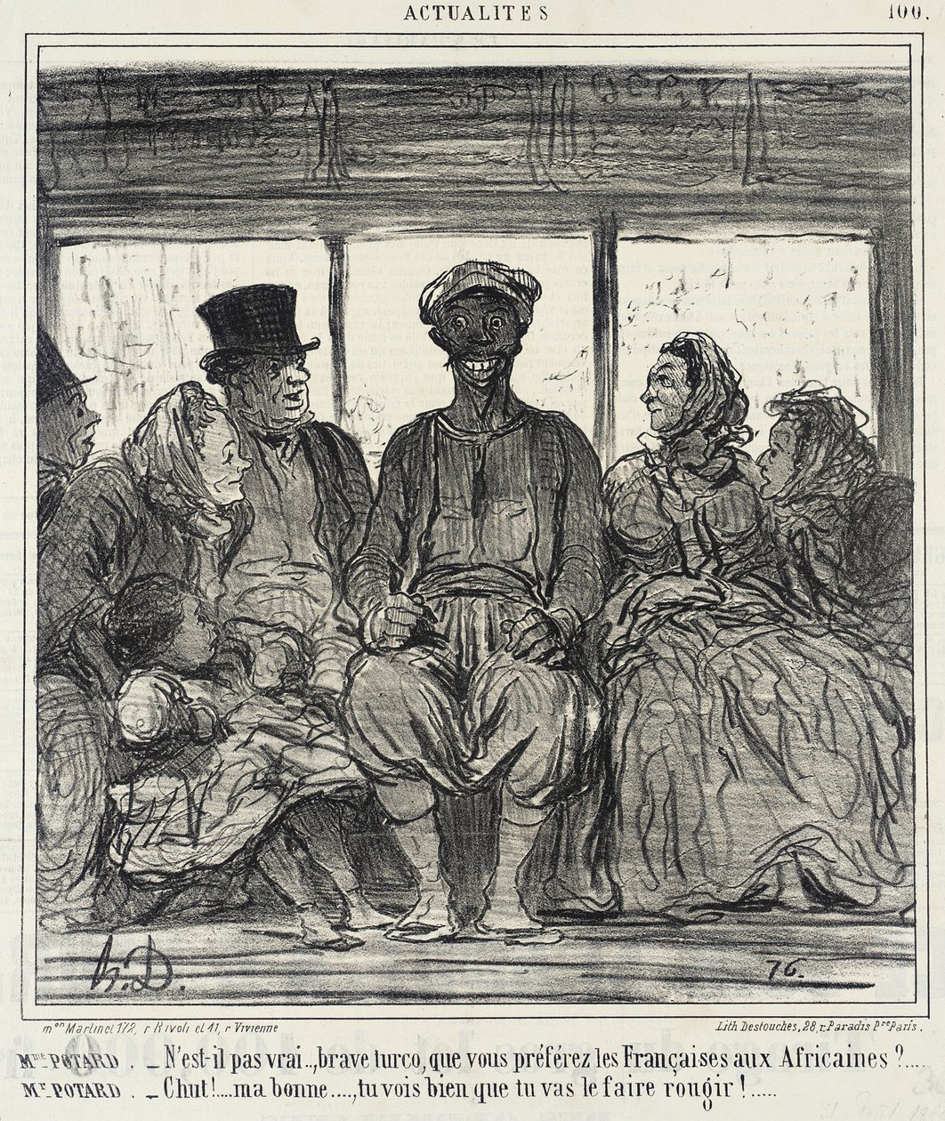 Fru Potard. - Är det inte sant, tappre Turco... av Honoré Daumier