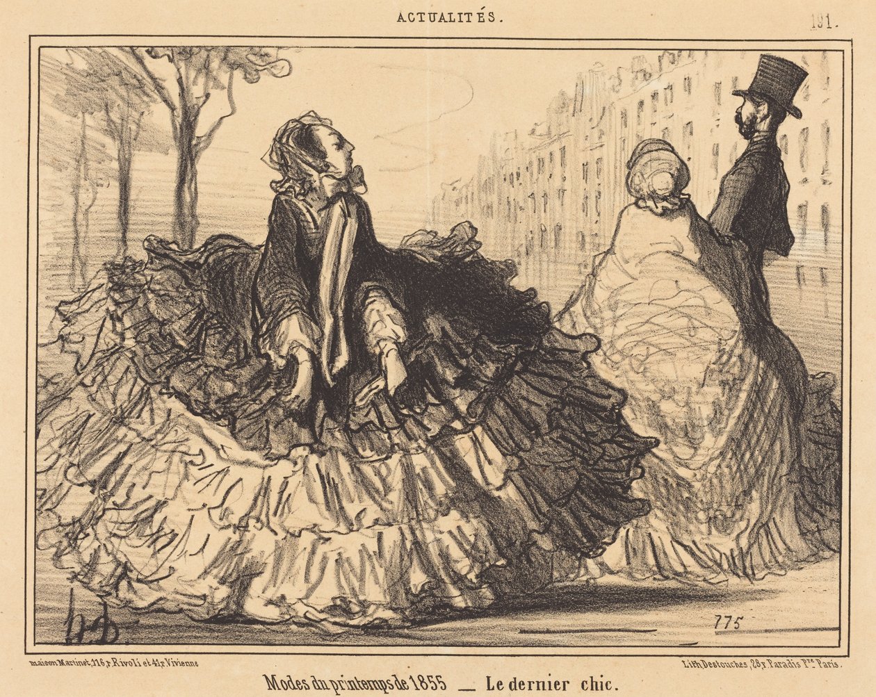 Vårmode från 1855 av Honoré Daumier