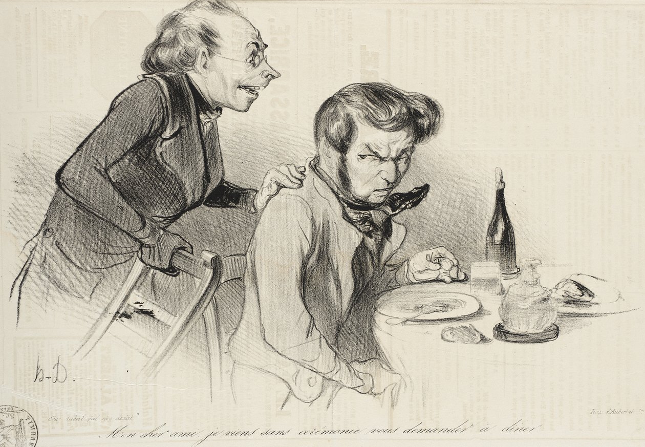 Min käre vän, jag kommer utan ceremonier... av Honoré Daumier