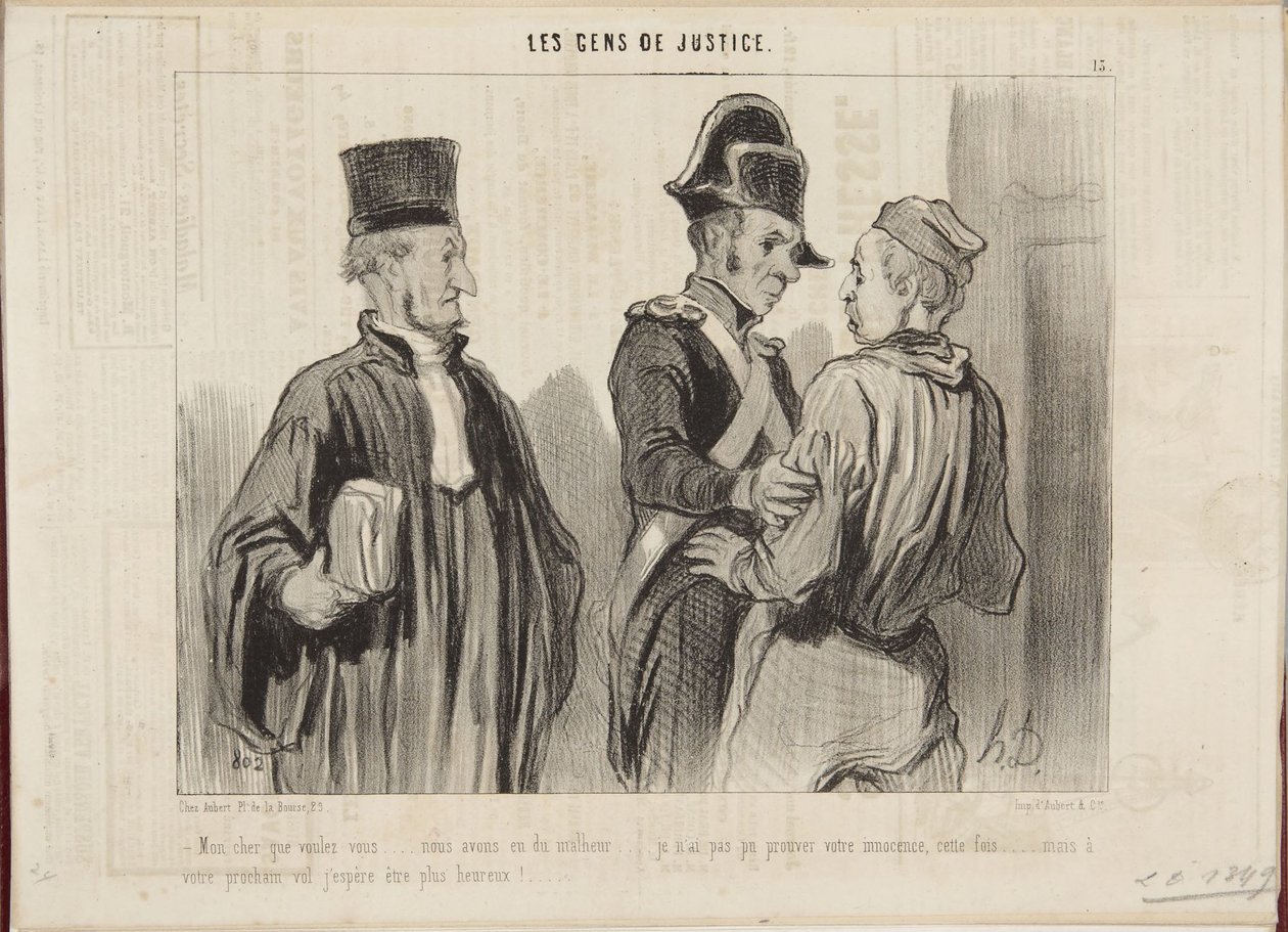 Min käre, vad vill du... vi har haft otur... av Honoré Daumier