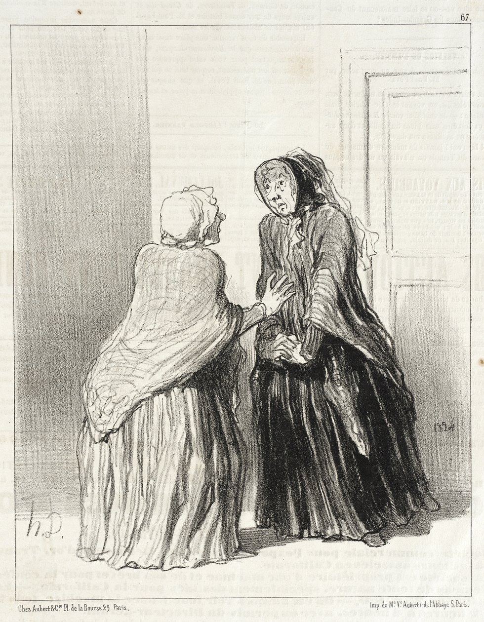 Min stackars Azor som har dött!... av Honoré Daumier