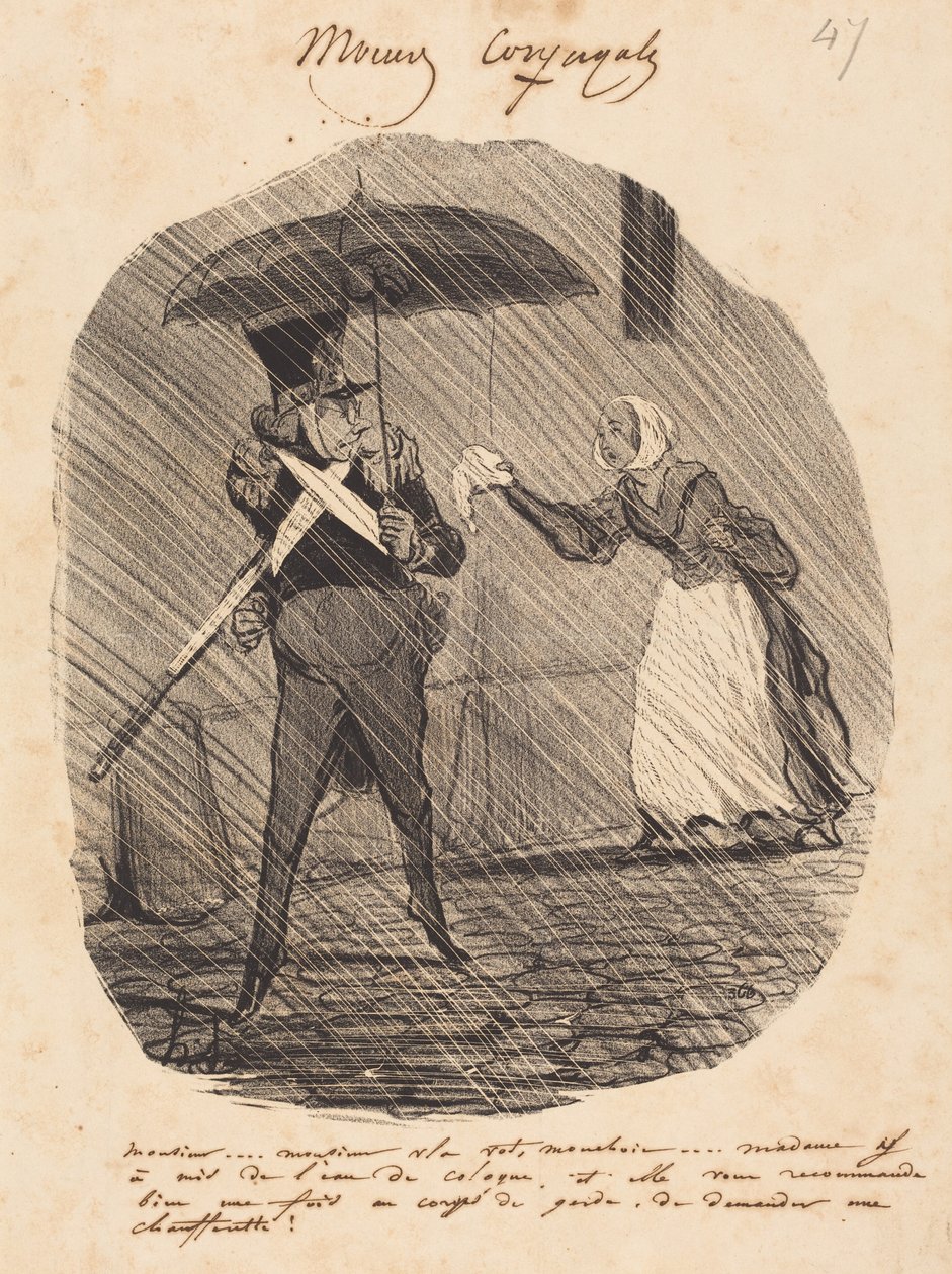 Herrn... herrn, här är er näsduk av Honoré Daumier