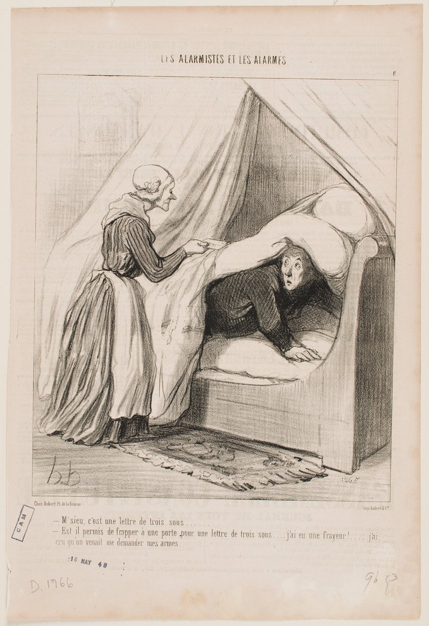 Herrn, det är ett brev för tre cent... av Honoré Daumier