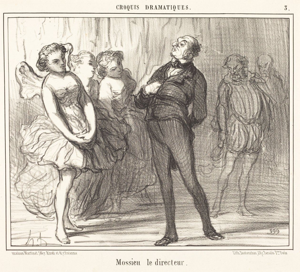 Regissören Mossie av Honoré Daumier
