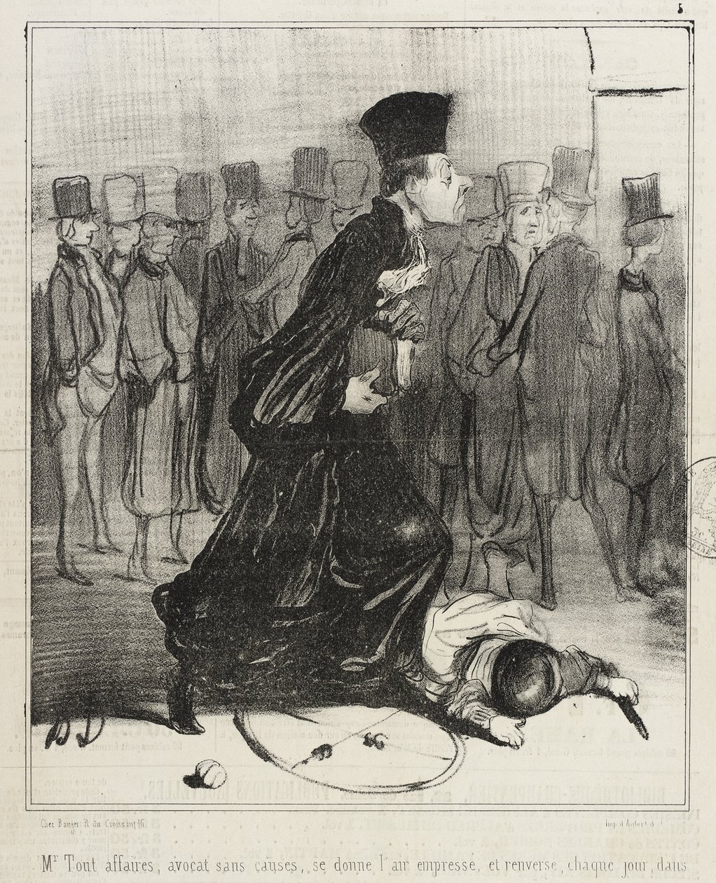 Herr Tout-Affaires, advokat utan mål... av Honoré Daumier