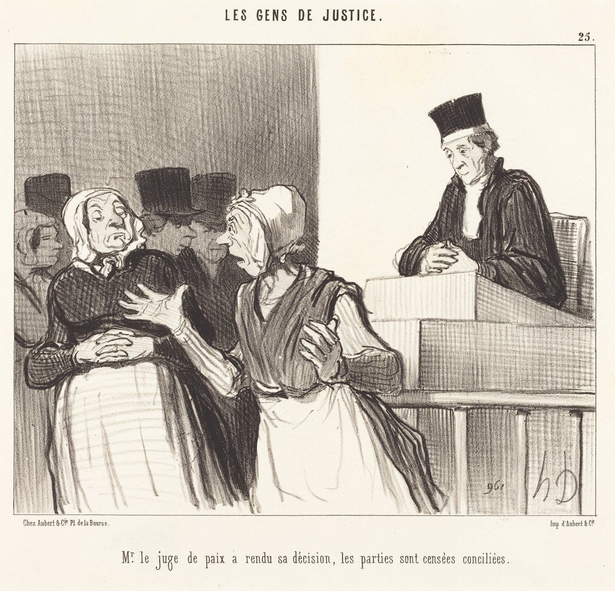 Mr. Justice of the Peace har fattat sitt beslut... av Honoré Daumier