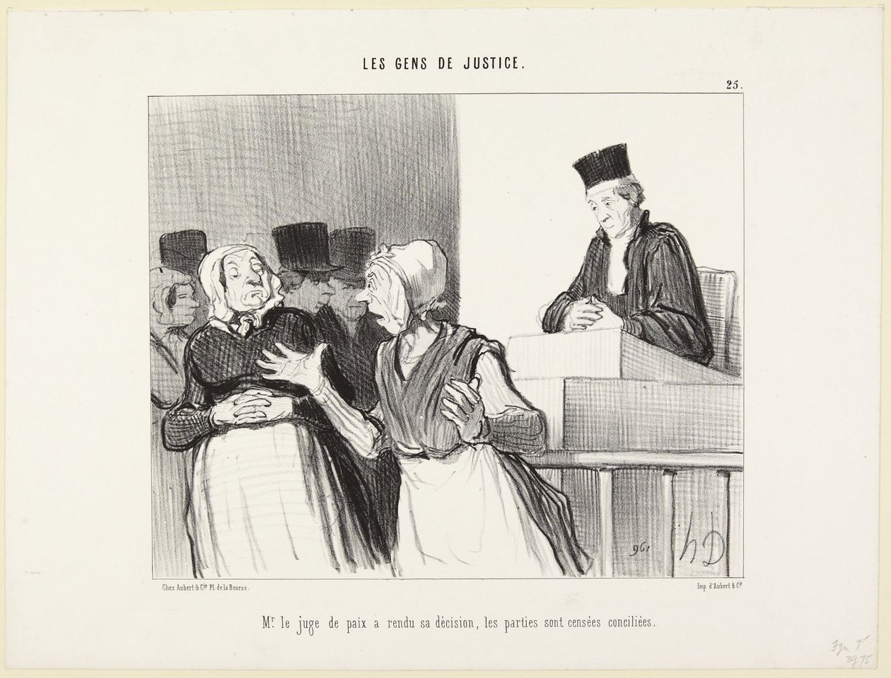 Fredsdomaren har fattat sitt beslut (Rättvisans folk nr 25) av Honoré Daumier