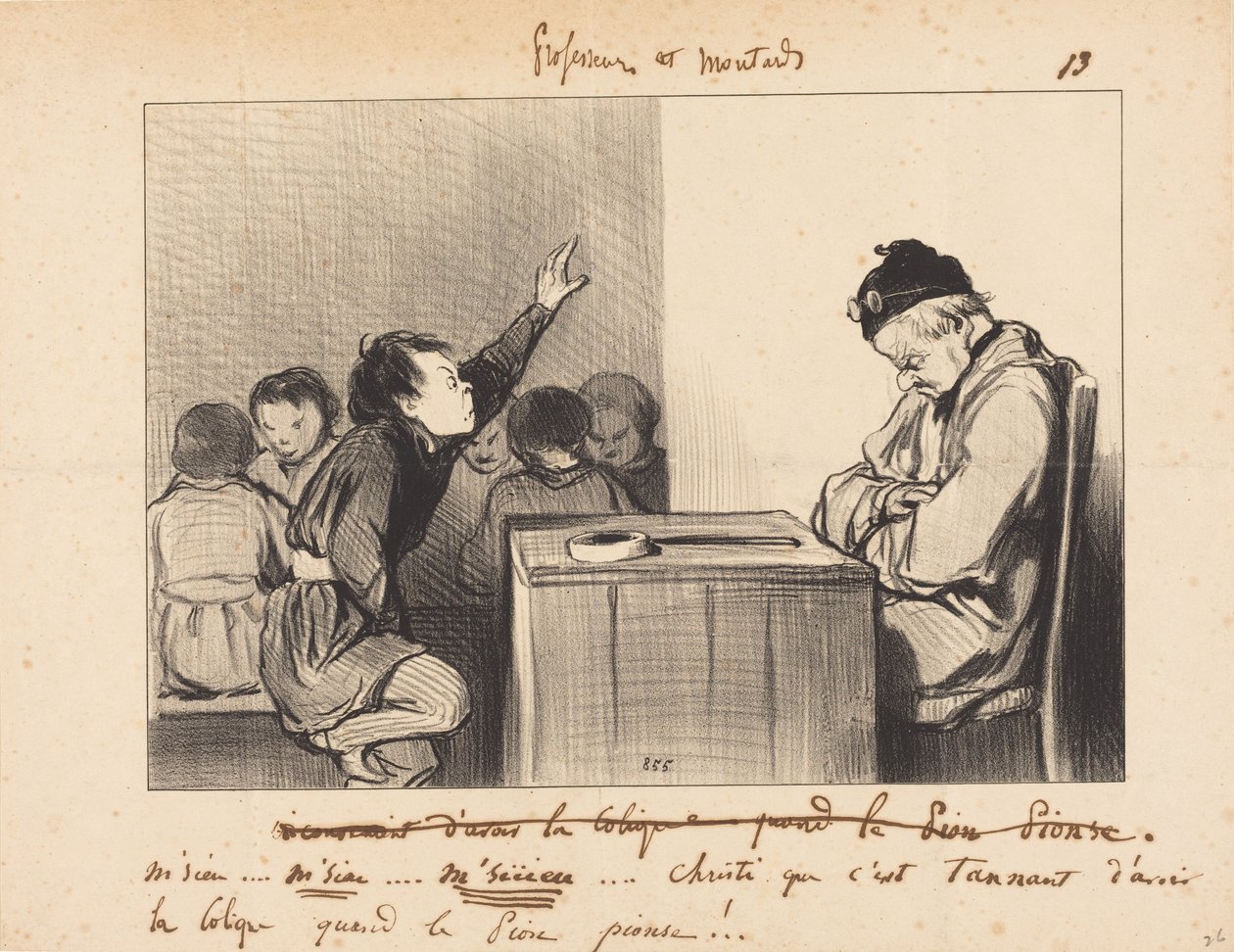 Herrn... så besvärligt det är att ha kolik när... av Honoré Daumier