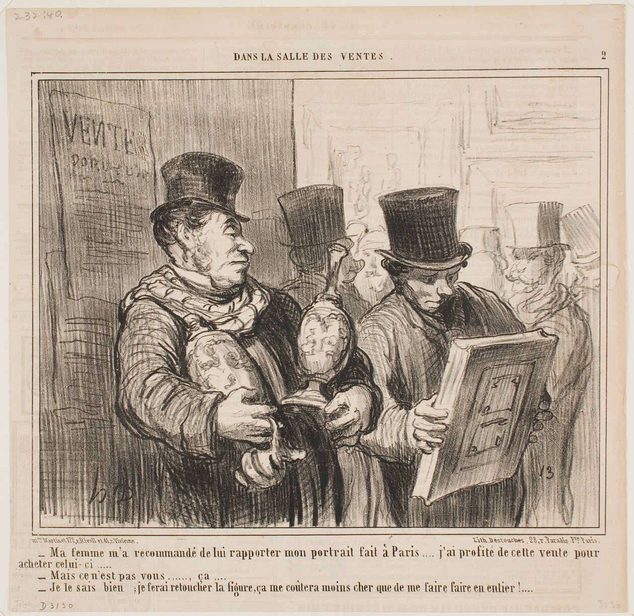 Min hustru har bett mig att låta ta mitt porträtt när jag är i Paris av Honoré Daumier