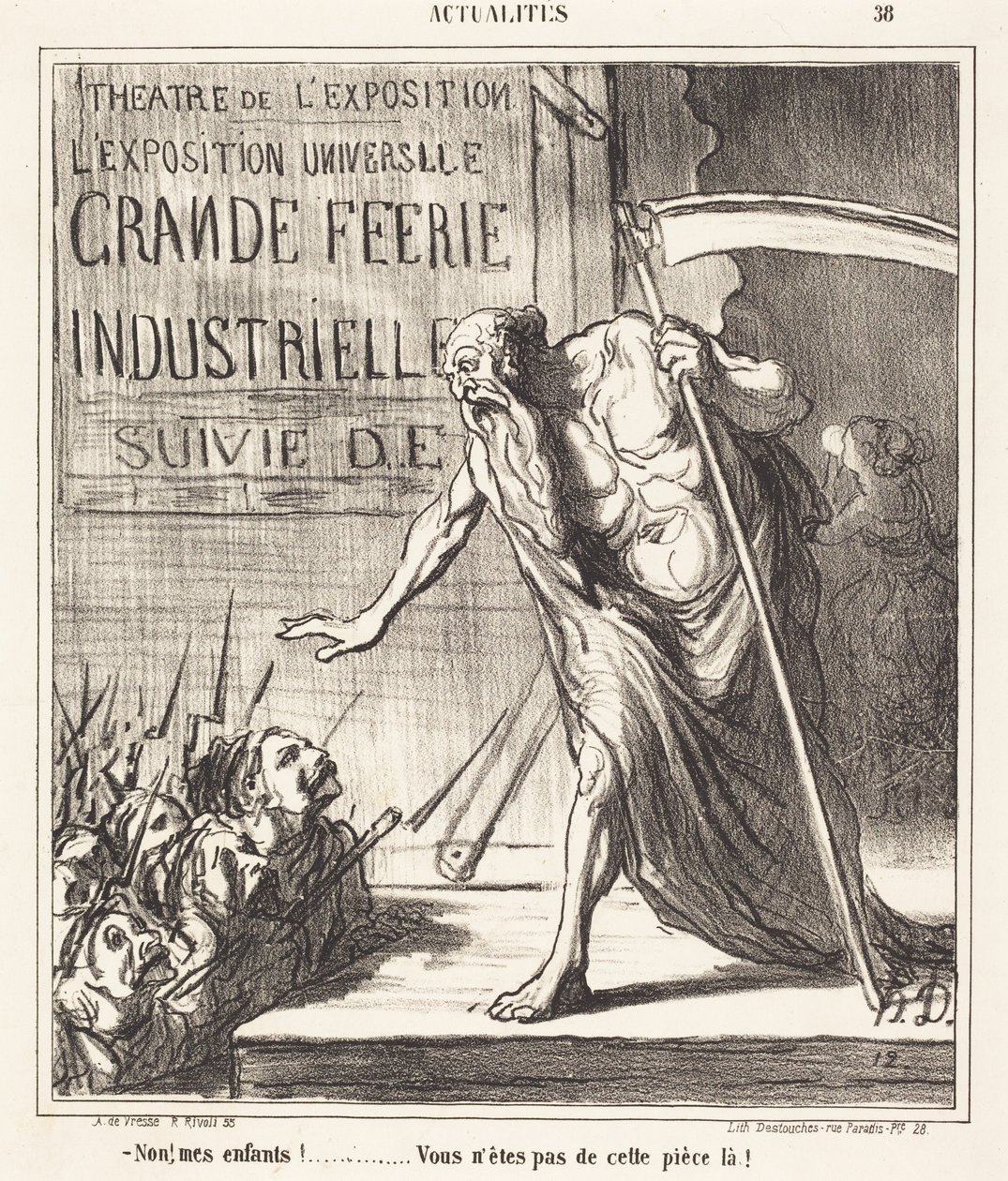Nej... ni är inte från det här rummet! av Honoré Daumier