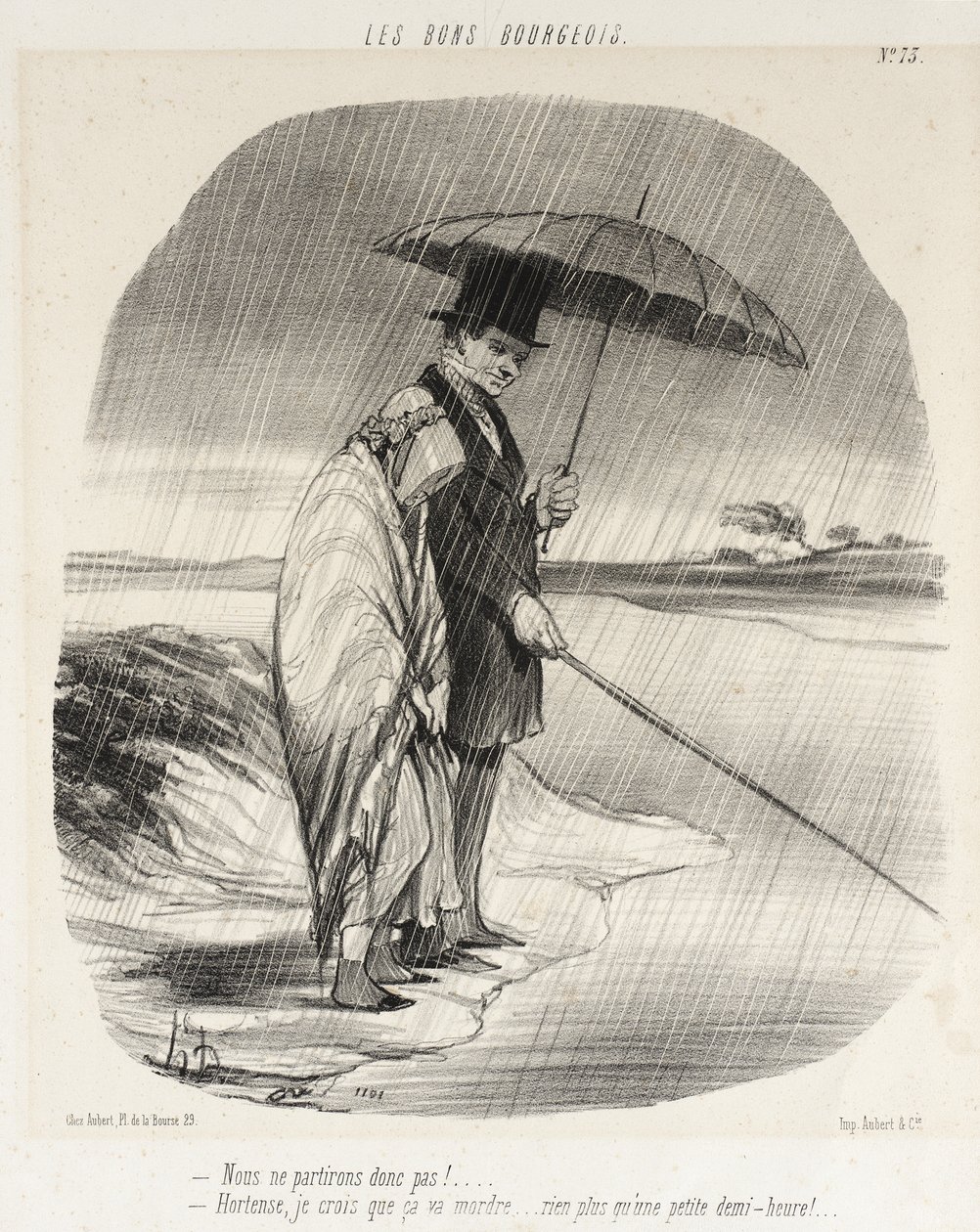 Så vi reser alltså inte!... av Honoré Daumier