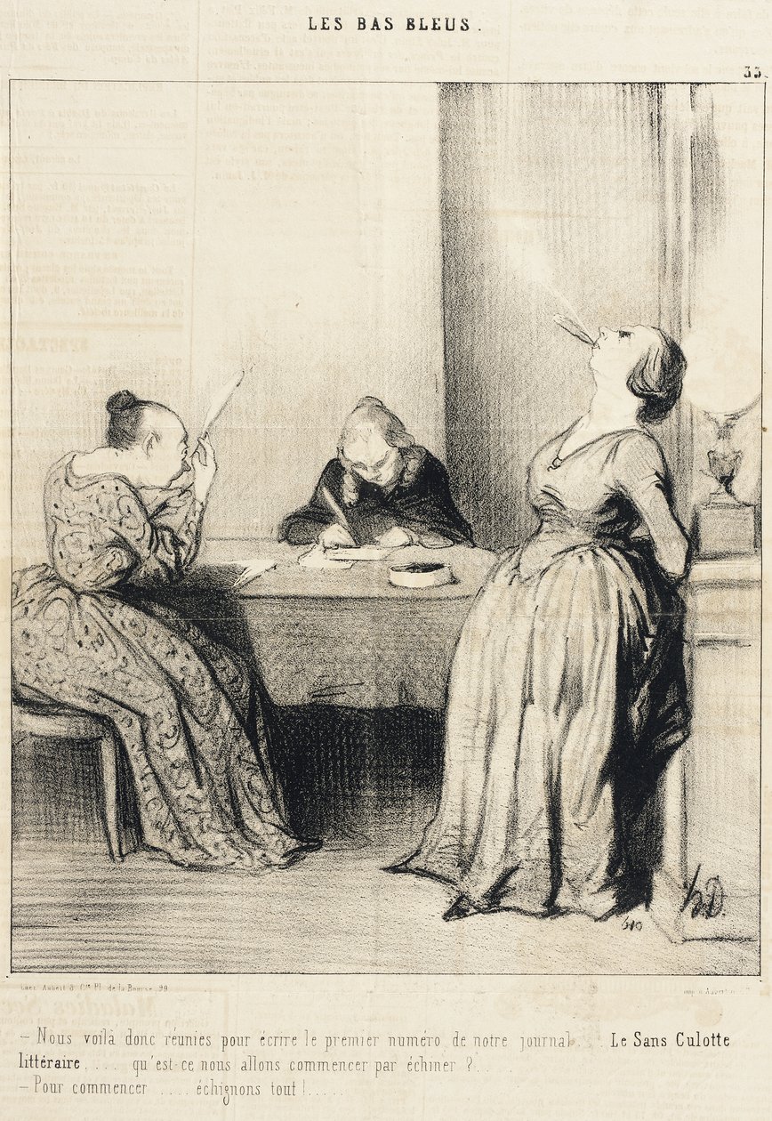 Nu är vi här... samlade för att skriva det första numret... av Honoré Daumier