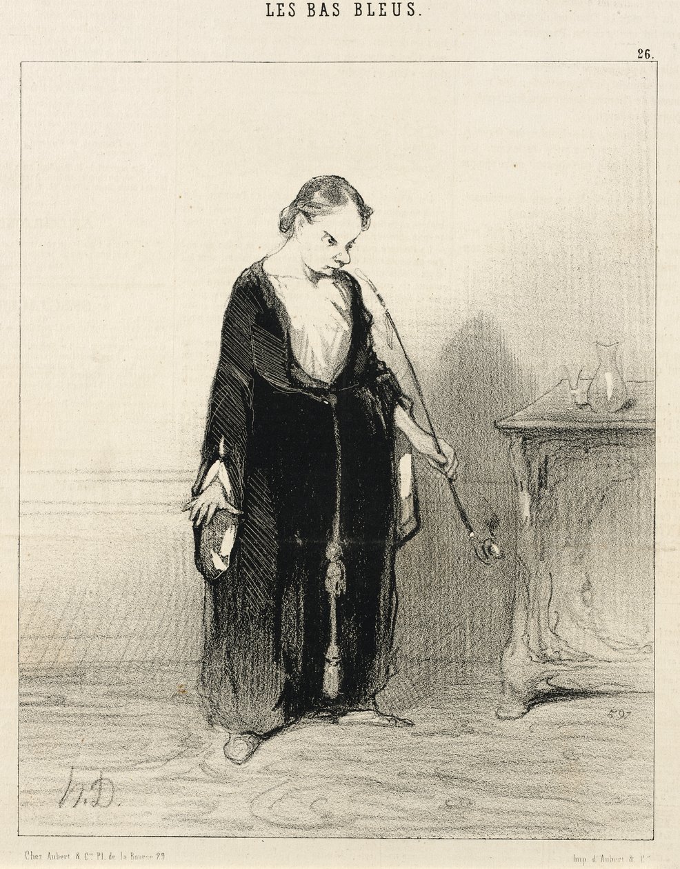 O, vilken njutning opiumet ger mig!... av Honoré Daumier