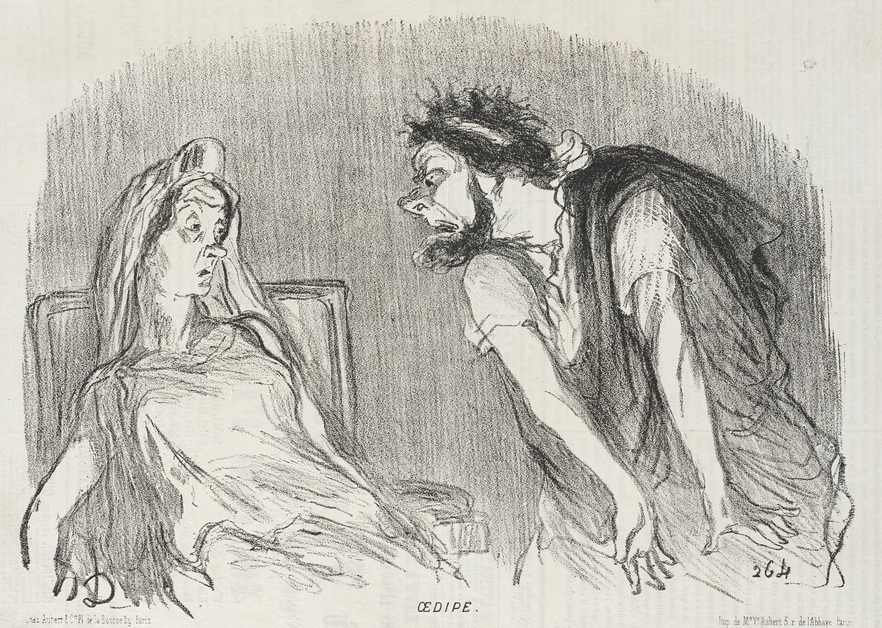 Oidipus av Honoré Daumier