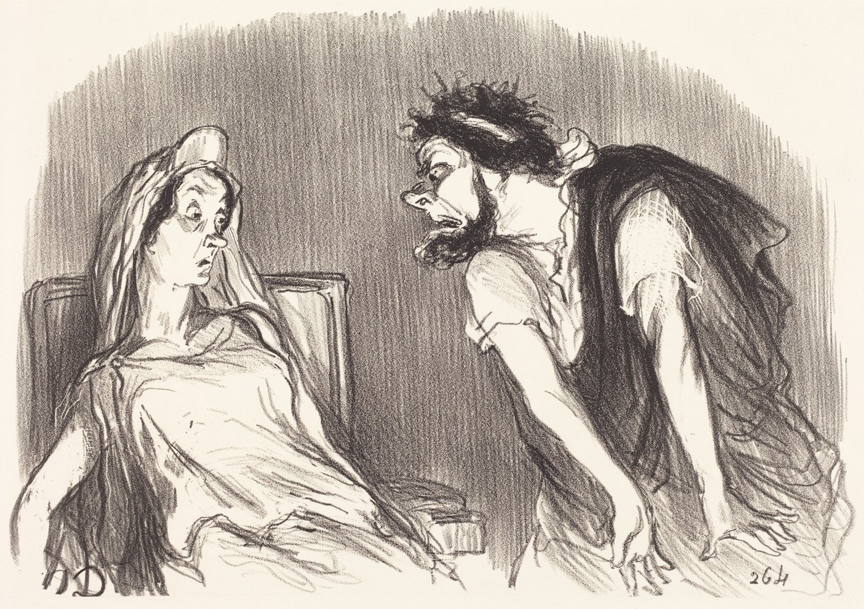 Oidipus av Honoré Daumier