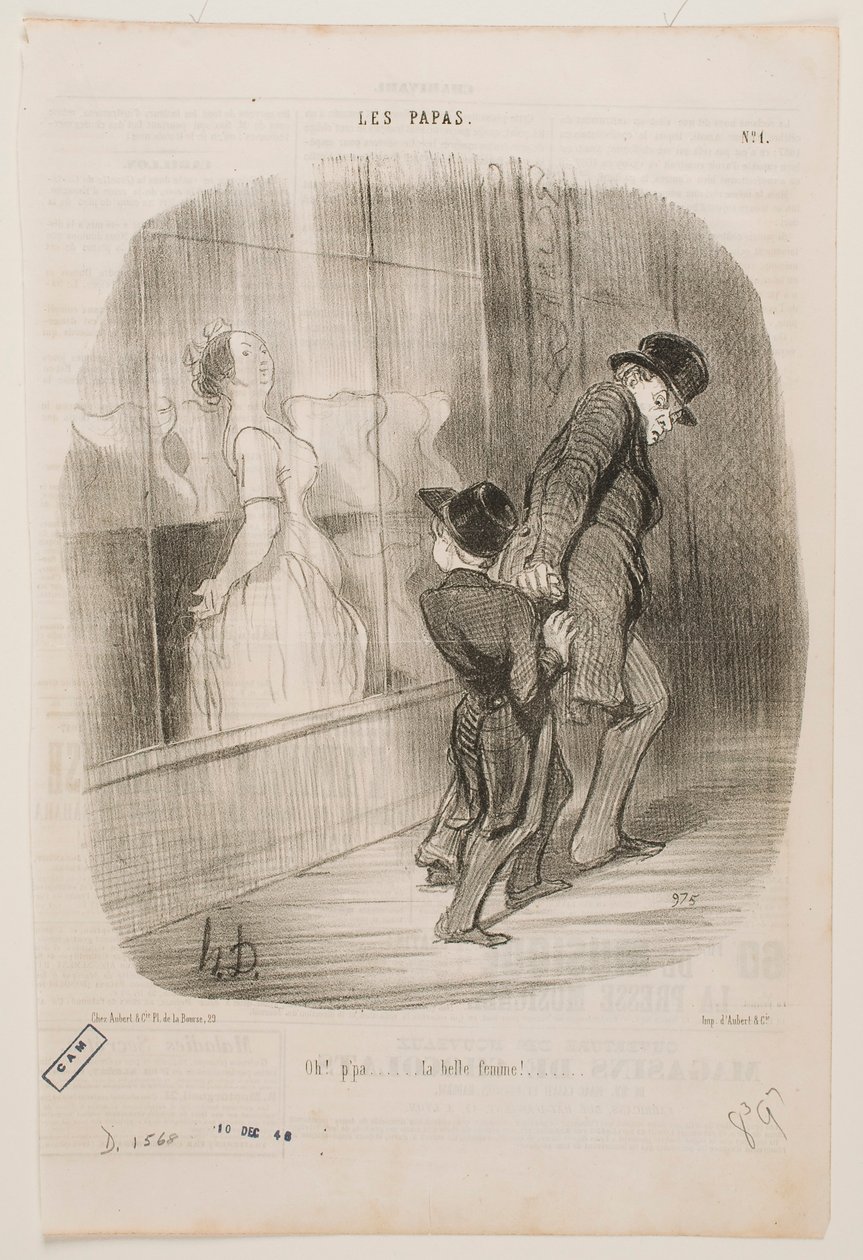 Åh, pappa, ... vilken vacker kvinna! av Honoré Daumier
