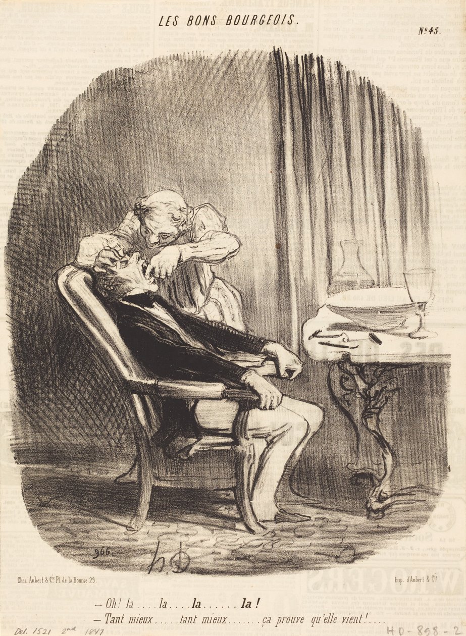Åh! Nå... så mycket bättre... det bevisar att hon kommer! av Honoré Daumier