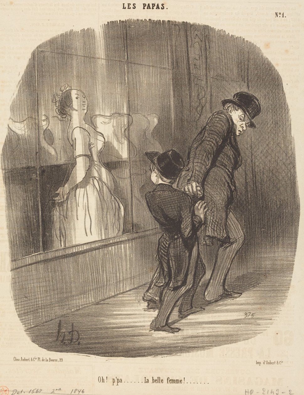 Åh! Pappa... vilken vacker kvinna! av Honoré Daumier
