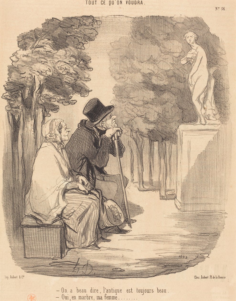 Man kan säga vad man vill, antiken är alltid vacker... av Honoré Daumier