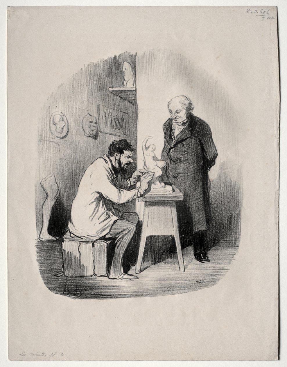 The Artists, skylt 2: Du måste modellera mig på det här sättet en dag av Honoré Daumier