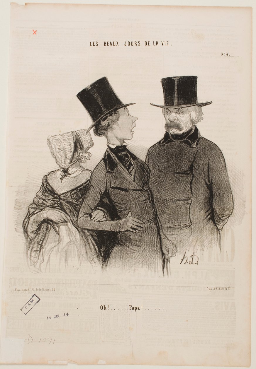 Hoppsan... Pappa!... av Honoré Daumier