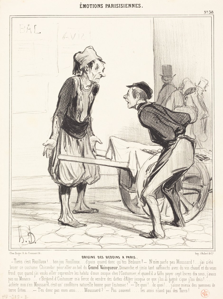 Beduinernas ursprung i Paris av Honoré Daumier