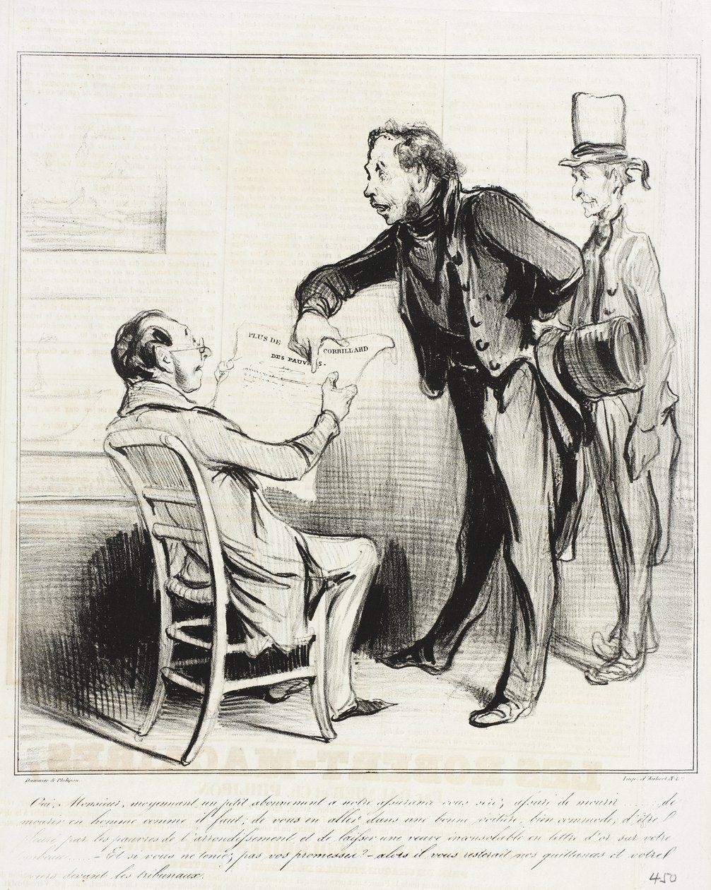Ja, herrn, mot en liten prenumeration av Honoré Daumier