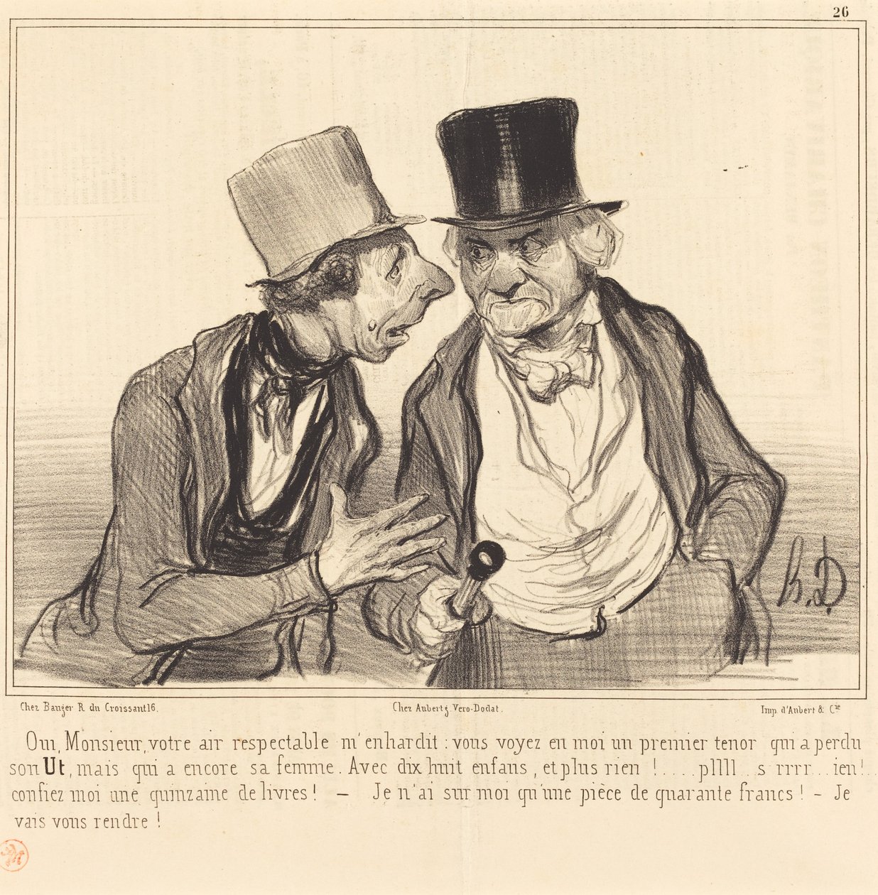 Ja, sir, din respektabla luft uppmuntrar mig... av Honoré Daumier