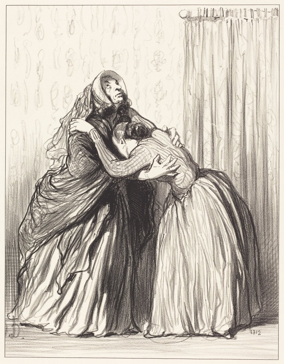 Ja, min kära, min man har förnedrat min värdighet... av Honoré Daumier