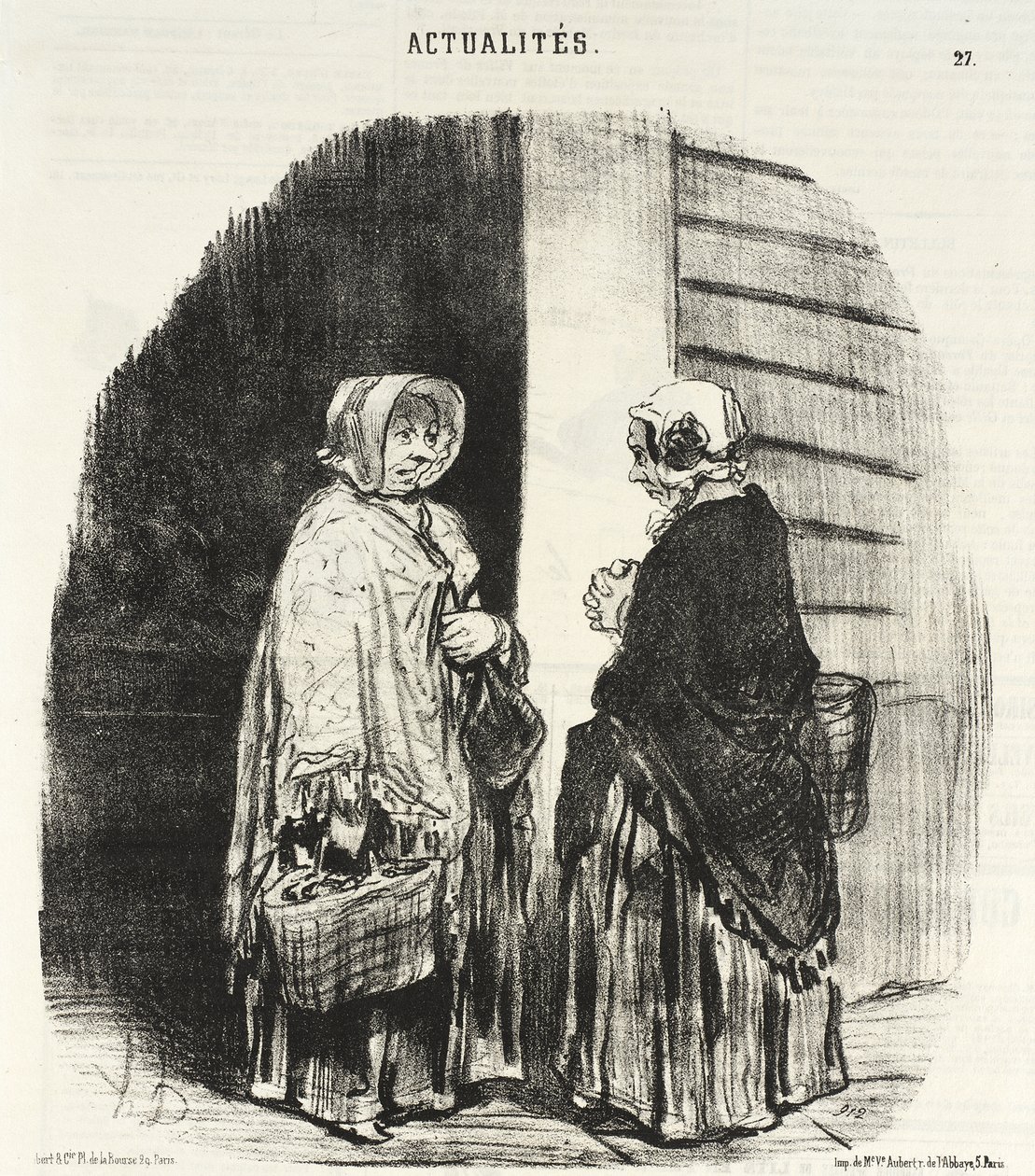 Ja, fru Chaboulard... tjugofyra specerihandlare... av Honoré Daumier